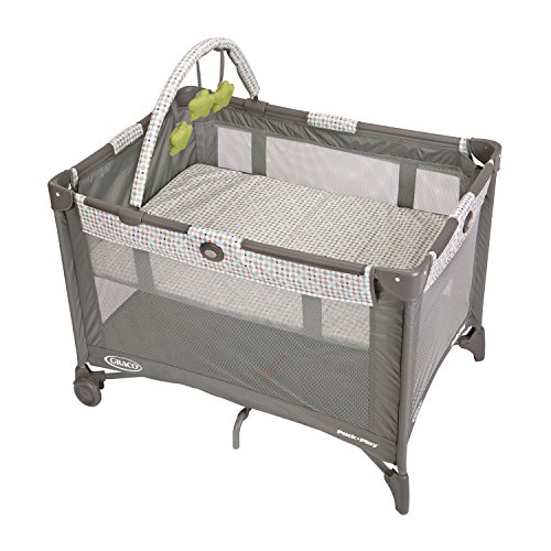 Graco Pack 'n Play On the Go Playard | Includes Full-Size Infant Bassinet, Push Button Compact Fold, Pasadena