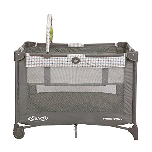 Graco Pack 'n Play On the Go Playard | Includes Full-Size Infant Bassinet, Push Button Compact Fold, Pasadena