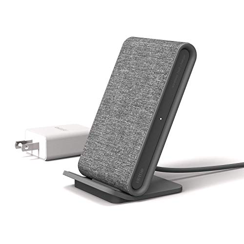 iOttie Ion Wireless Fast Charging Stand || Qi-Certified Charger 7.5W for iPhone Xs Max R 8 Plus 10W for Samsung S9 Note 9 | Includes USB C Cable & AC Adapter | Ash