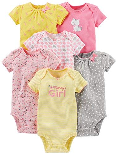 Simple Joys by Carter's Baby Girls' 6-Pack Short-Sleeve Bodysuit