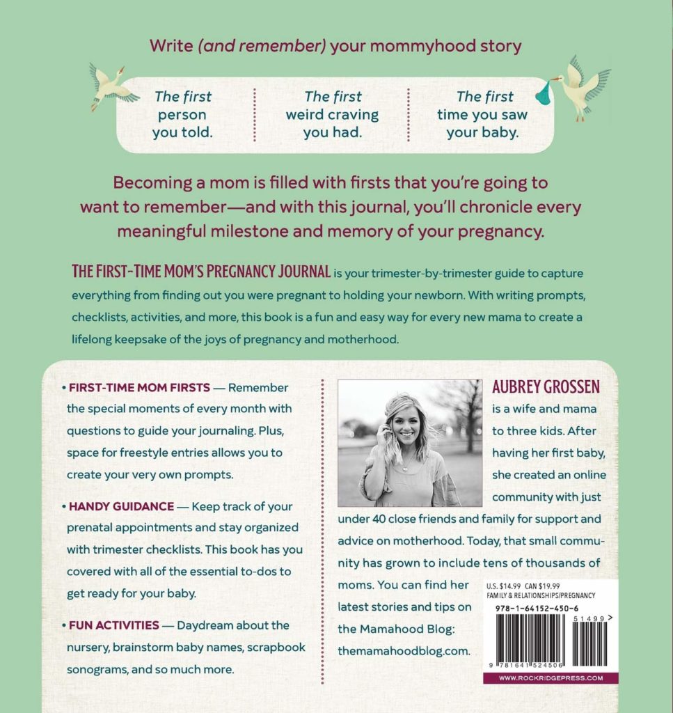 The First-Time Mom's Pregnancy Journal: Monthly Checklists, Activities, & Journal Prompts