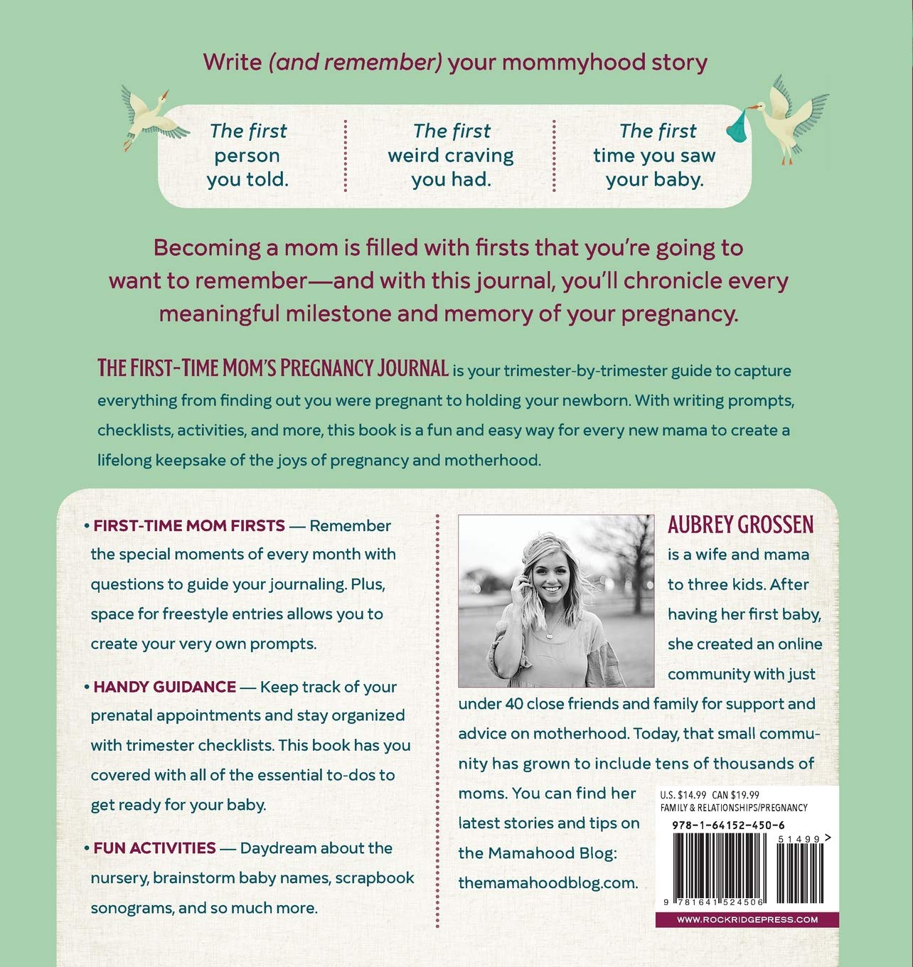 The First-Time Mom's Pregnancy Journal: Monthly Checklists, Activities, & Journal Prompts