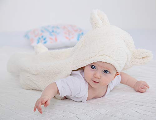 XMWEALTHY Cute Newborn Baby Boys Girls Blankets Plush Swaddle Blankets White