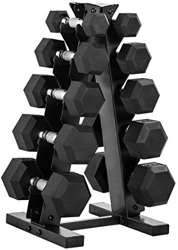 CAP Barbell 150-Pound Dumbbell Set with Rack, Optional Bench, Multiple Options