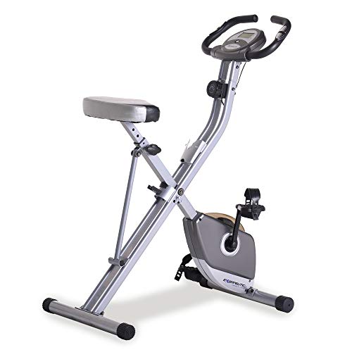 Exerpeutic Folding Magnetic Upright Exercise Bike with Pulse