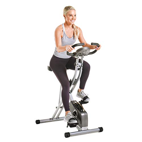 Exerpeutic Folding Magnetic Upright Exercise Bike with Pulse