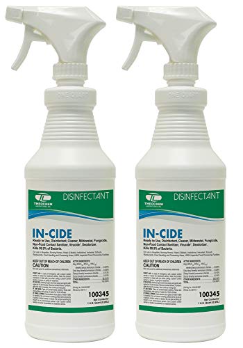 Mambolin in-Cide - 2 Pack, Cleaner and Disinfectant. Effective Against Human Coronavirus