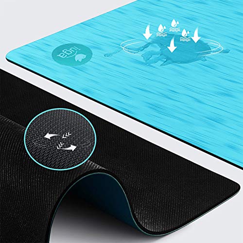 IUGA Pro Non Slip Yoga Mat, Unbeatable Non Slip Performance, Eco Friendly and SGS Certified Material for Hot Yoga, Odorless Lightweight and Extra Large Size, Free Carry Strap