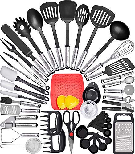 Kitchen Utensil Set Cooking Utensils Set - Nylon Kitchen Utensils Set Kitchen Tool Set 44 Pcs. Cooking Utensil Set Kitchen Set Spatula Set Kitchen Gadgets Kitchen Tools Kitchen Accessories Cooking Set