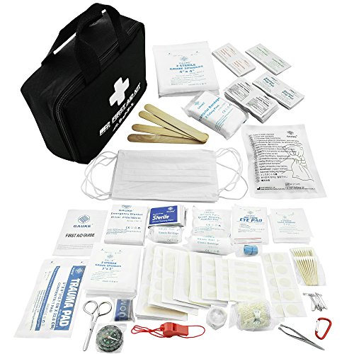 M2 BASICS 300 Piece (40 Unique Items) First Aid Kit | Free First Aid Guide | Emergency Medical Supply | for Home, Office, Outdoors, Car, Survival, Workplace