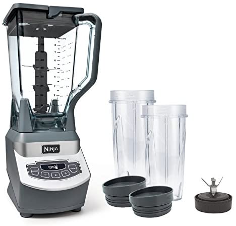 Ninja Professional Countertop Blender with 1100-Watt Base, 72oz Total Crushing Pitcher and (2) 16oz Cups for Frozen Drinks and Smoothies (BL660)