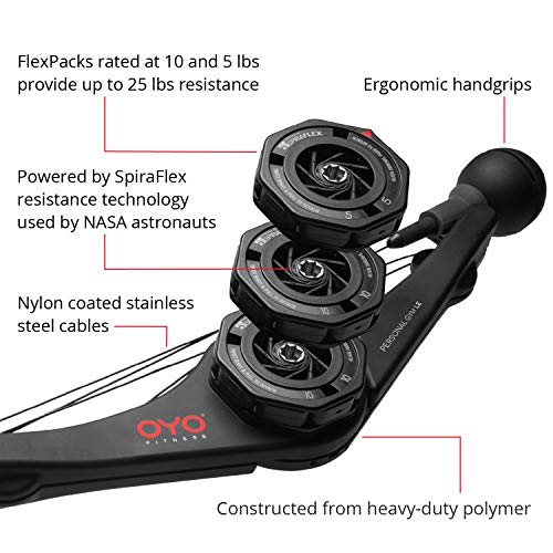 OYO Personal Gym - Full Body Portable Gym Equipment Set for Exercise at Home, Office or Travel - SpiraFlex Strength Training Fitness Technology - Used by NASA