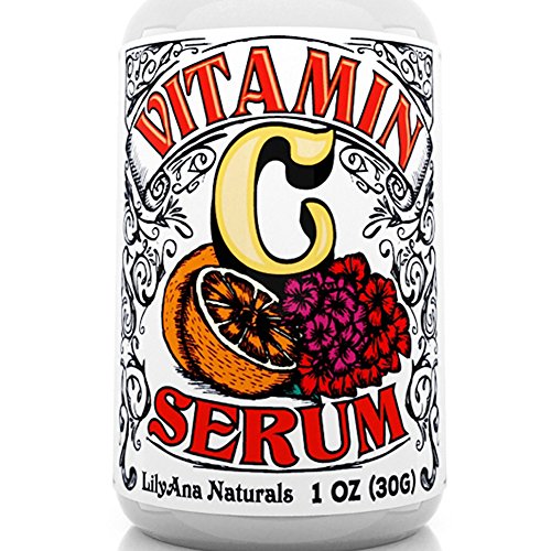 Vitamin C Serum with Hyaluronic Acid for Face and Eyes - Organic Skin Care with Natural Ingredients for Acne, Anti Wrinkle, Anti Aging, Fades Age Spots and Sun Damage - 1 OZ