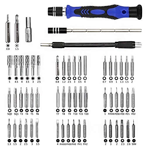 XOOL 80 in 1 Precision Set with Magnetic Driver Kit, Professional Electronics Repair Tool Kit with Portable Oxford Bag for Repair Cell Phone, iPhone, iPad, Watch, Tablet, PC, MacBook