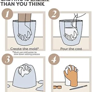 Discovering DIY Hand Casting Kit - Couples Gifts for Him or Her, Father's Day Gifts, Kids and Family Gifts & DIY Craft Kits for Adults - Plaster Hand Mold Kit w/Gloves, Paints & Tools - Image 5